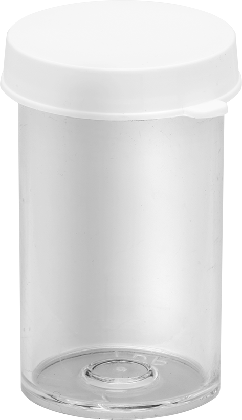 Polistiren Şişeler, 0,88 FL. oz Kapasite, 1-1/16" Çap