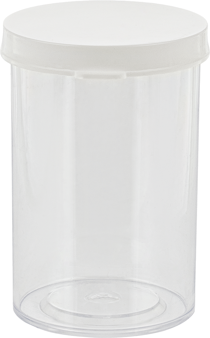 Polistiren Plastik Kavanozlar, Polistiren Plastik Kavanoz, 3,8 FL oz/110 ml Kapasite
