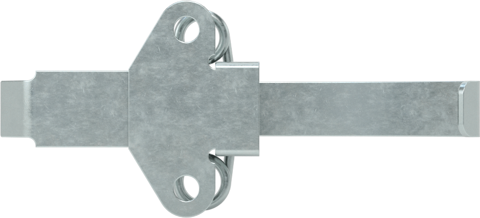 Çakmasız Çekme Mandalı, Çinko Kaplı Çelik, 4-1/4“ Uzunluk x 1-7/8” Genişlik Toplam