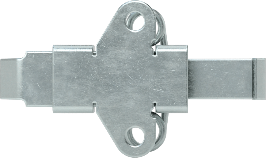Çakmasız Çekme Mandalı, Çinko Kaplı Çelik, 3-1/4“ Uzunluk x 1-7/8” Toplam Genişlik