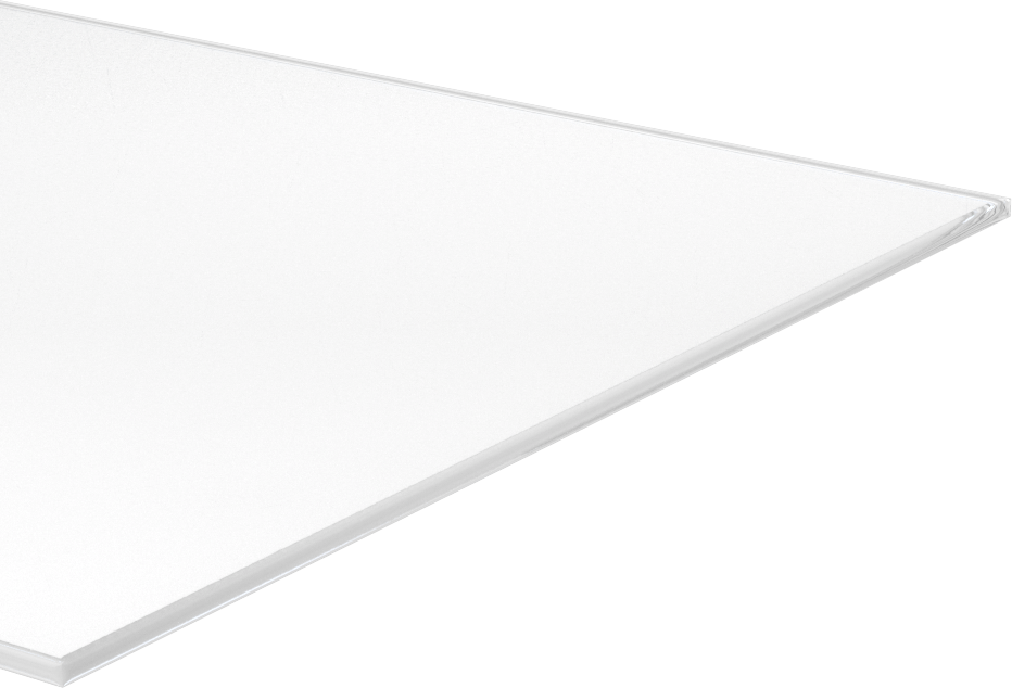 Şeffaf, Yüksek Mukavemetli, UV'ye Dayanıklı Akrilik, 6" x 6" x 5/64"