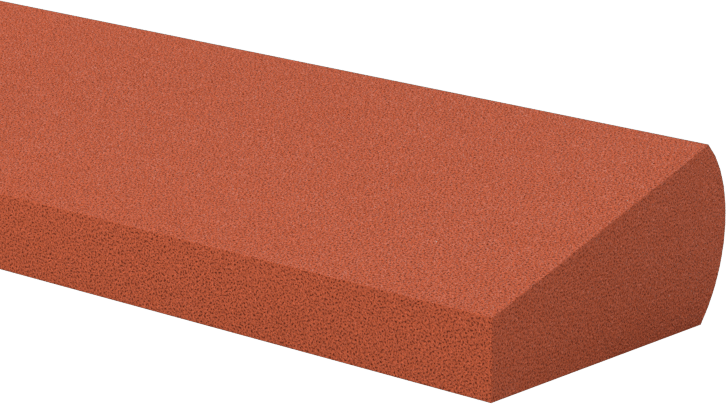 Çelik için Tıkanmaya Dayanıklı Parlatma Taşı, Konturlu, 320 Kum, 4“ Uzunluk x 1” Genişlik x 3/16“ ila 7/16” Kalınlık