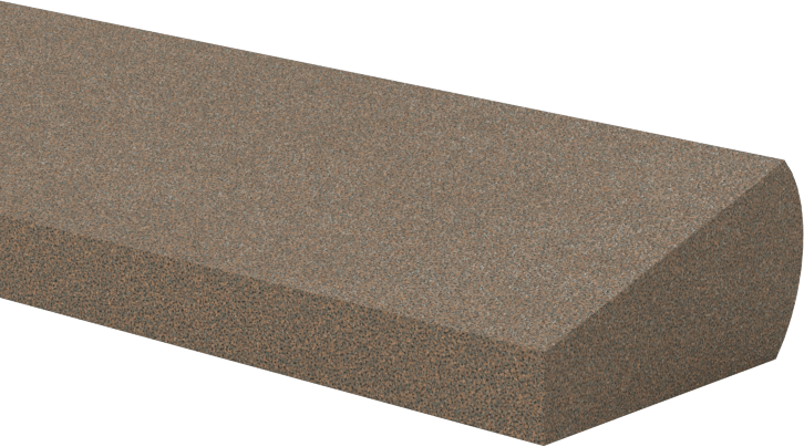 Çelik için Tıkanmaya Dayanıklı Parlatma Taşı, Konturlu, 240 Kum, 4“ Uzunluk x 1” Genişlik x 3/16“ ila 7/16” Kalınlık