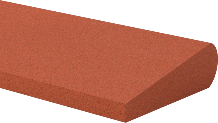 Çelik için Tıkanmaya Dayanıklı Parlatma Taşı, Konturlu, 320 Kum, 4-1/2“ Uzunluk x 3/16” ila 1/2" Kalınlık