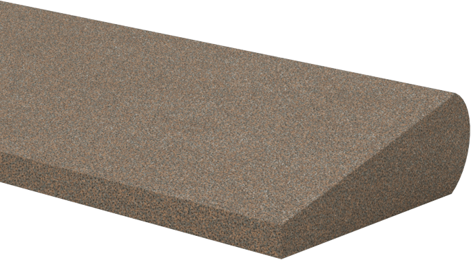 Çelik için Tıkanmaya Dayanıklı Parlatma Taşı, Konturlu, 240 Kum, 5“ Uzun x 1” Geniş x 3/32“ ila 5/16” Kalın