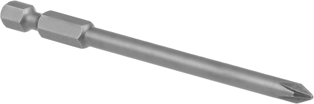 Darbeli Tornavidalar için Phillips Ucu, Elektrikli Aletler için 1/4" Altıgen Şaft, 1 Numaralı Boyut, 3-1/2" Uzunluk