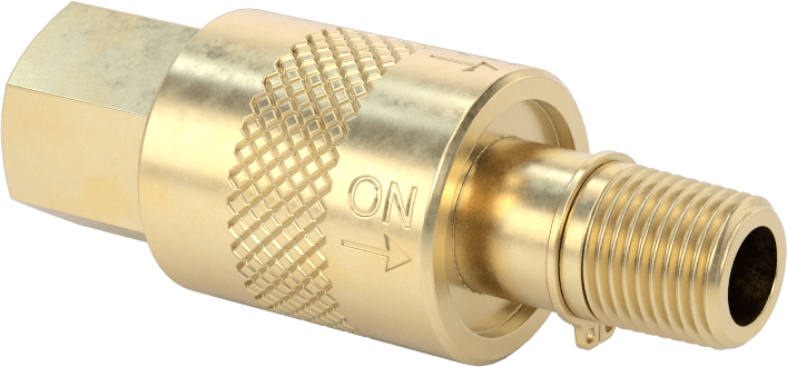 Sürgülü Manşonlu Hava Tahliye Açma/Kapama Vanası, 1/8 NPT Erkek Giriş x 1/8 NPT Dişi Çıkış
