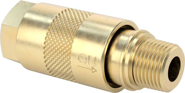 Sürgülü Manşonlu Hava Tahliye Açma/Kapama Vanası, 3/8 NPT Erkek Giriş x 3/8 NPT Dişi Çıkış