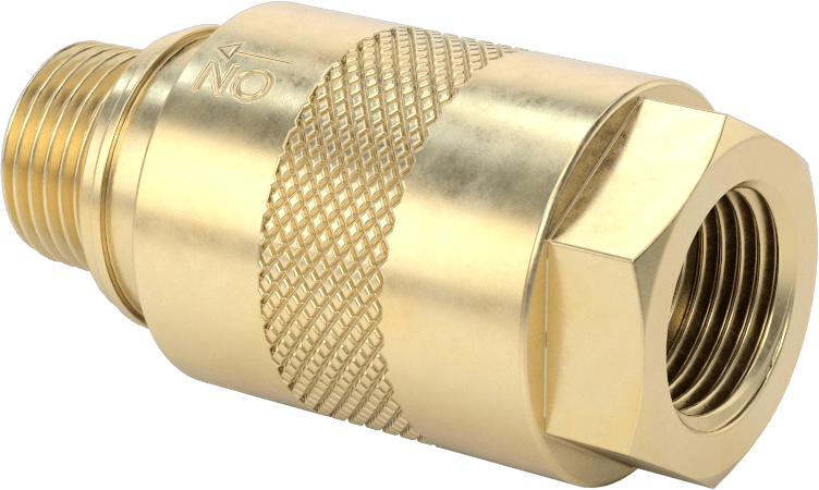 Sürgülü Manşonlu Hava Tahliye Açma/Kapama Vanası, 1/2 NPT Erkek Giriş x 1/2 NPT Dişi Çıkış