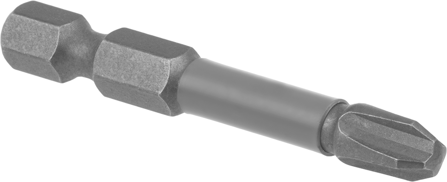 Darbeli Tornavidalar için Phillips Ucu, Elektrikli Aletler için 1/4" Altıgen Şaft, 3 Boyutu, 2" Toplam Uzunluk