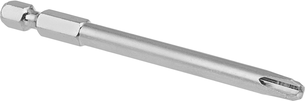 Darbeli Tornavidalar için Phillips Ucu, Elektrikli Aletler için 1/4" Altıgen Şaft, 3 Boyutu, 3-1/2" Uzunluk
