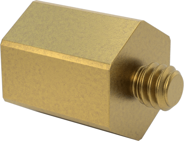 Erkek-Dişi Altıgen Dişli Adaptör, 1/4"-20 Dişli Erkek - 1/8 NPT Dişi