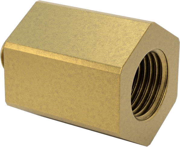 Erkek-Dişi Altıgen Dişli Adaptör, 1/4"-20 Dişli Erkek - 1/8 NPT Dişi