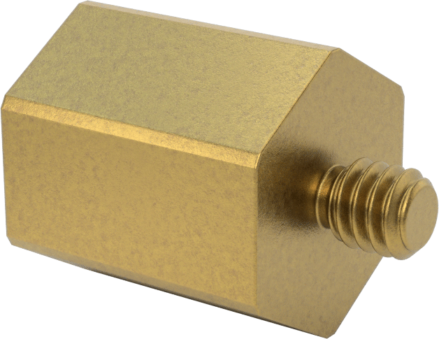 Erkek-Dişi Altıgen Dişli Adaptör, 1/4"-20 Dişli Erkek - 1/4 NPT Dişi