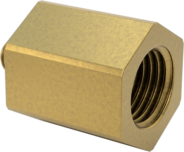 Erkek-Dişi Altıgen Dişli Adaptör, 1/4"-20 Dişli Erkek - 1/4 NPT Dişi