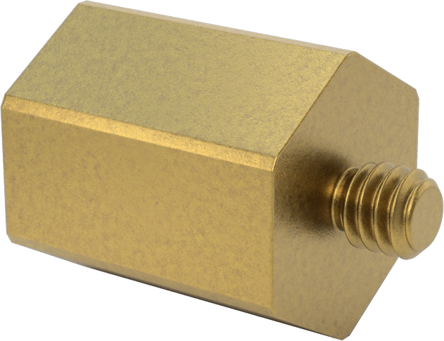 Erkek-Dişi Altıgen Dişli Adaptör, 1/4"-20 Diş Erkek - 3/8 NPT Dişi
