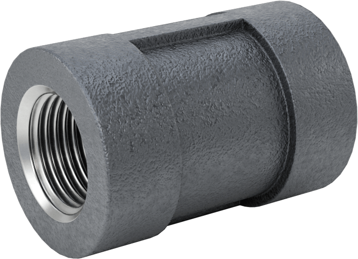 Orta Basınçlı Demir Boru Bağlantı Parçası, Düz Konektör, 3/8 NPT Dişi