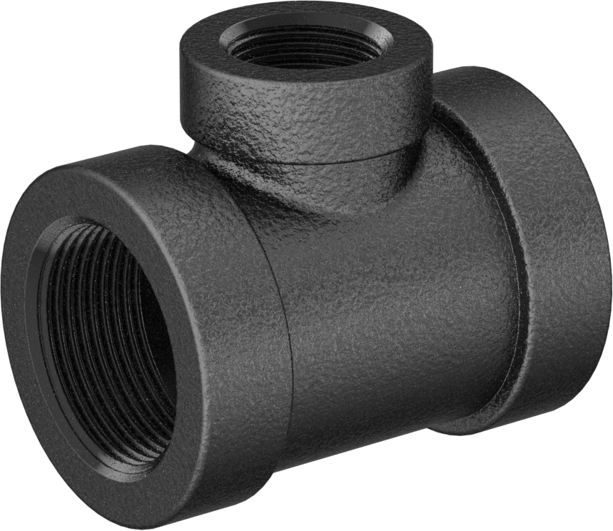 Orta Basınçlı Demir Boru Bağlantı Parçası, Hat Üstü T Redüktör, 1-1/4 x 3/4 NPT Dişi