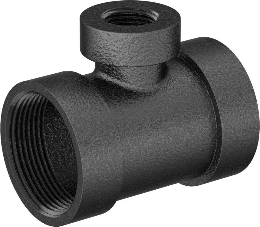 Orta Basınçlı Demir Boru Bağlantı Parçası, Hat Üstü T Redüktör, 1-1/2 x 1/2 NPT Dişi