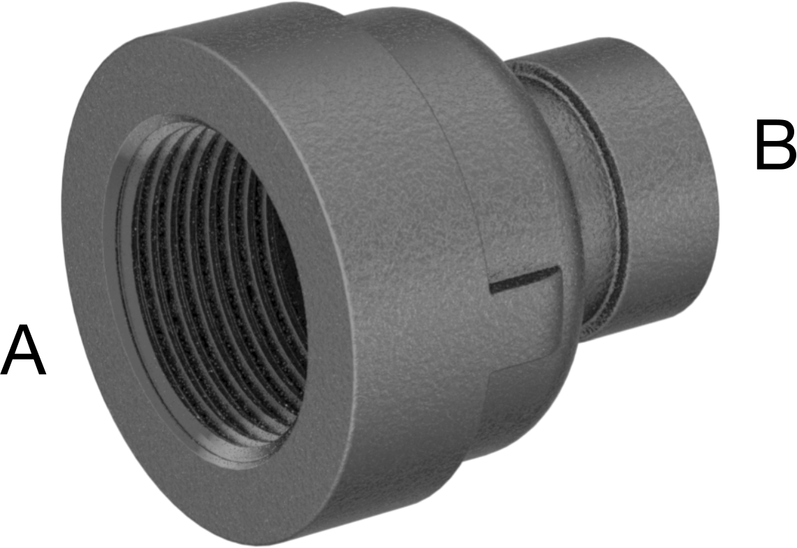 Orta Basınçlı Demir Boru Bağlantı Parçası, Düz Redüktör, 1 x 3/8 NPT Dişi