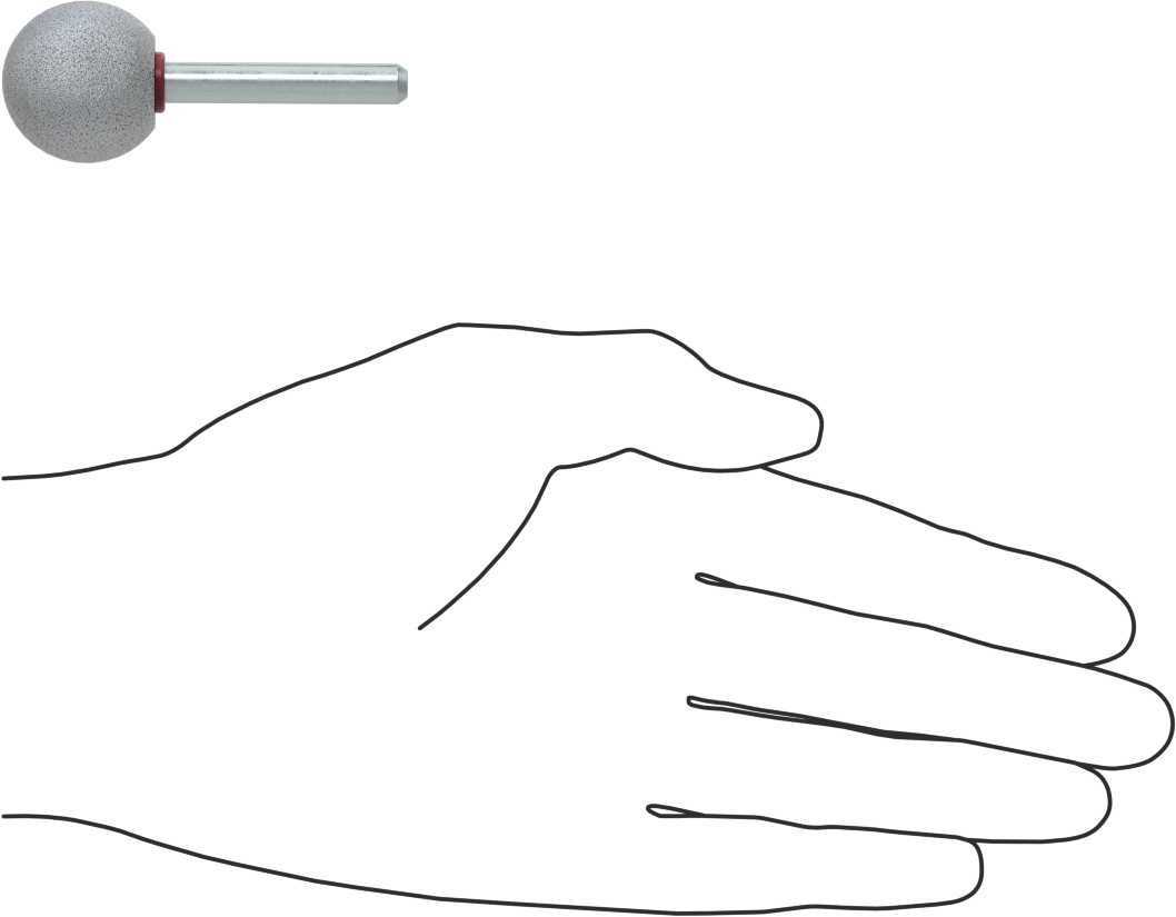 Naylon Örgü Yastıklı Zımpara Ucu, 1/4“ Çap x 1-1/2” Uzunlukta Şaft, Şekil No. A25, Orta