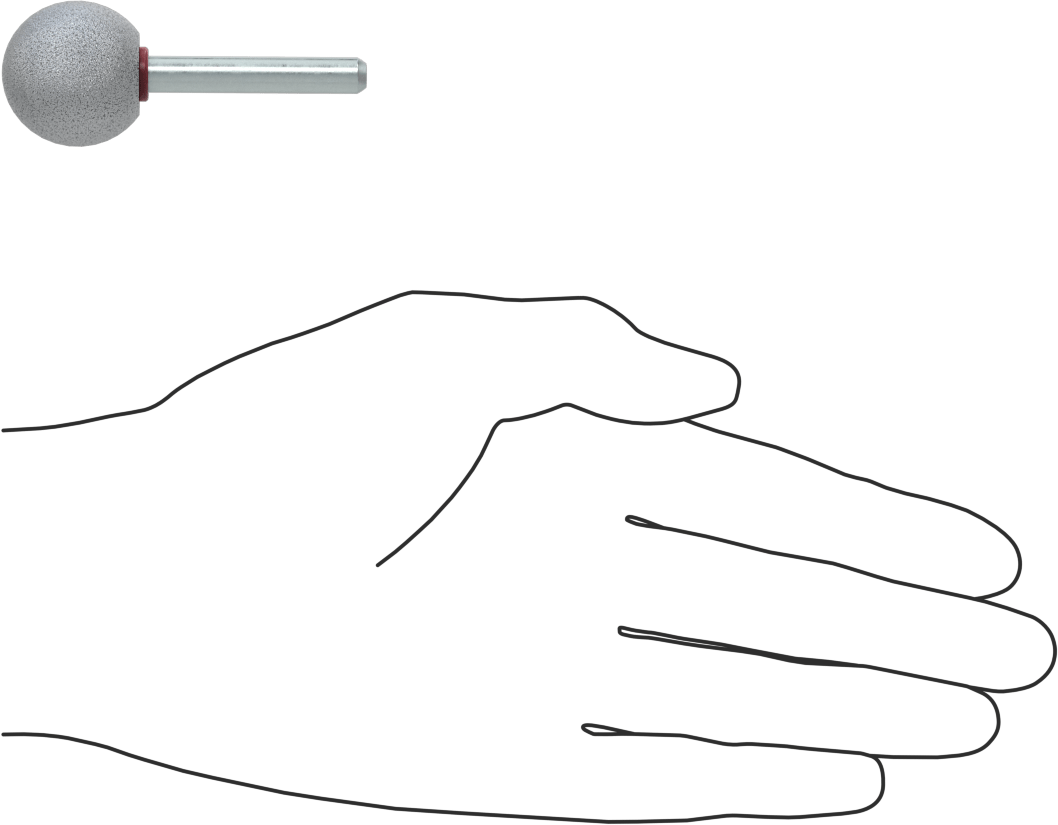 Naylon Örgü Yastıklı Zımpara Ucu, 1/4“ Çap x 1-1/2” Uzunlukta Şaft, Şekil No. A25, İnce