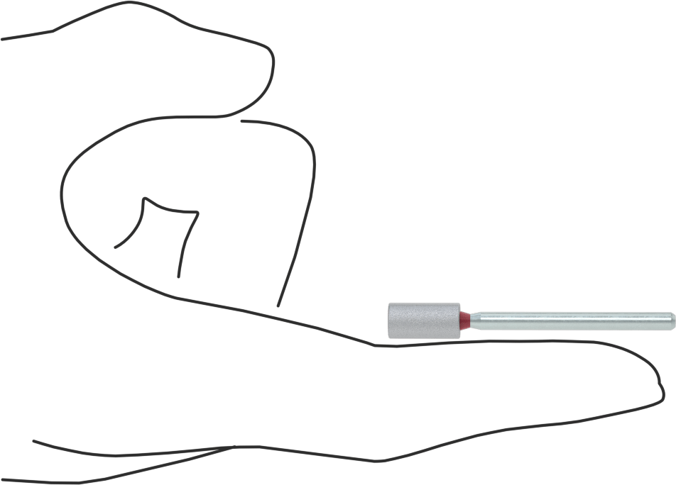 Naylon Örgü Yastıklı Zımpara Ucu, 1/8“ Çap x 1-1/2” Uzunlukta Şaft, Şekil No. W163, İnce