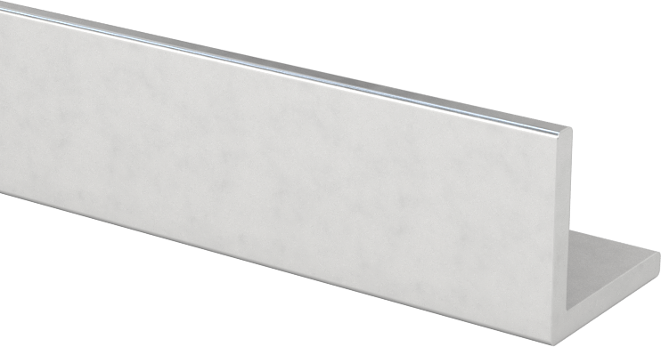 Eloksallı Mimari 6063 Alüminyum 90 Derece Açı, 1/16" Duvar Kalınlığı, 1/2“ Yüksek x 1/2” Dış Genişlik, 6 Fit Uzunluk