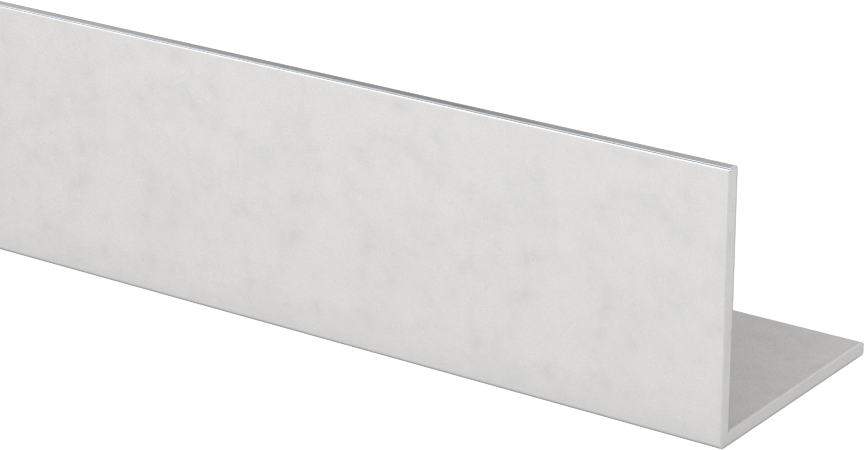 Eloksallı Mimari 6063 Alüminyum 90 Derece Açı, 3/64 inç Duvar Kalınlığı, 1“ Yüksek x 1” Dış Genişlik, 6 Fit Uzunluk