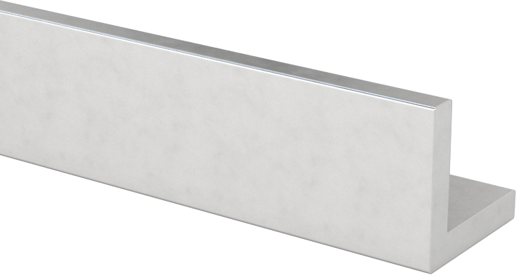 Eloksallı Mimari 6063 Alüminyum 90 Derece Açı, 3/32" Duvar Kalınlığı, 1/2“ Yüksek x 1/2” Dış Genişlik, 6 Fit Uzunluk