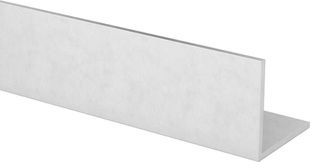 Eloksallı Mimari 6063 Alüminyum 90 Derece Açı, 1/8" Duvar Kalınlığı, 2“ Yükseklik x 2” Dış Genişlik, 2 Ayak Uzunluk