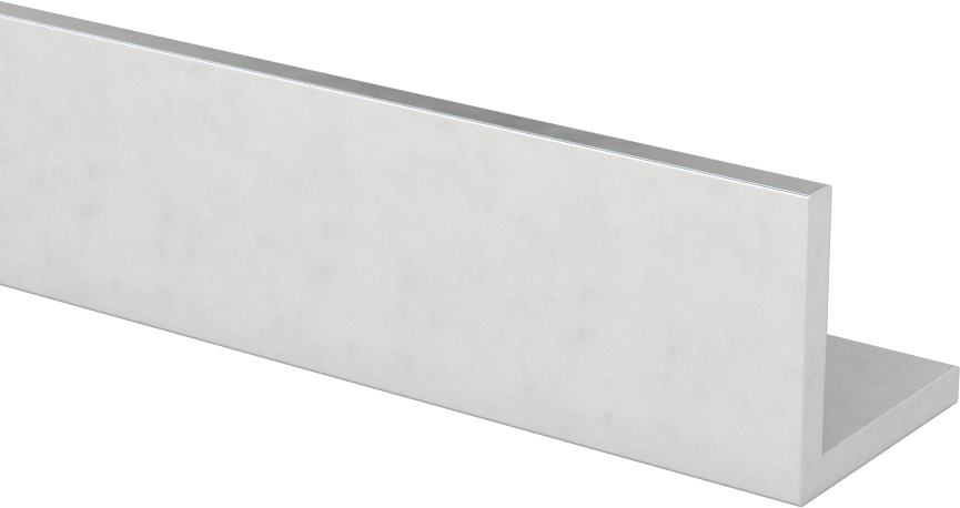 Eloksallı Mimari 6063 Alüminyum 90 Derece Açı, 1/8" Duvar Kalınlığı, 1“ Yüksek x 1” Dış Genişlik, 6 Fit Uzunluk
