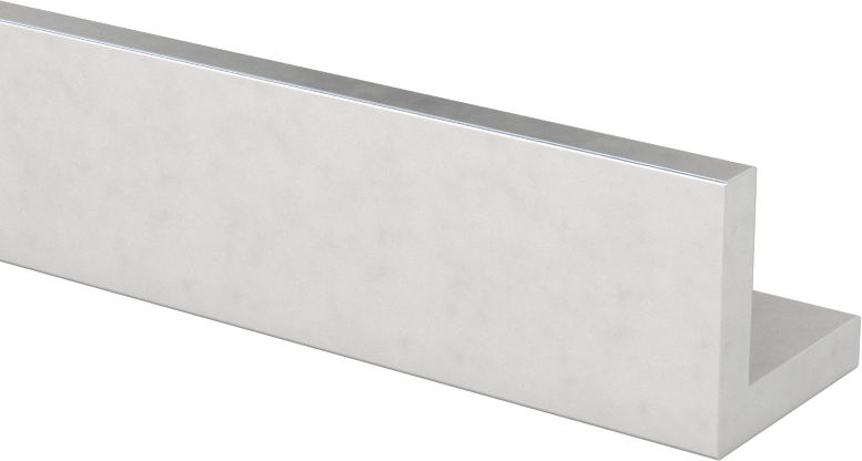 Eloksallı Mimari 6063 Alüminyum 90 Derece Açı, 1/8" Duvar Kalınlığı, 5/8“ Yükseklik x 5/8” Dış Genişlik, 6 Fit Uzunluk
