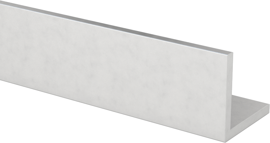 Eloksallı Mimari 6063 Alüminyum 90 Derece Açı, 1/8" Duvar Kalınlığı, 1-1/8“ Yükseklik x 1-1/8” Genişlik (Dış), 6 Fit Uzunluk