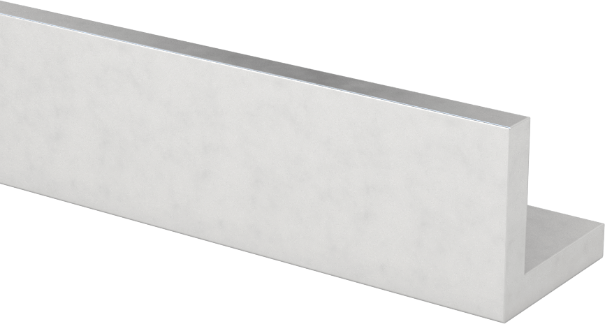 Eloksallı Mimari 6063 Alüminyum 90 Derece Açı, 3/16" Duvar Kalınlığı, 1“ Yüksek x 1” Dış Genişlik, 2 Ayak Uzunluk