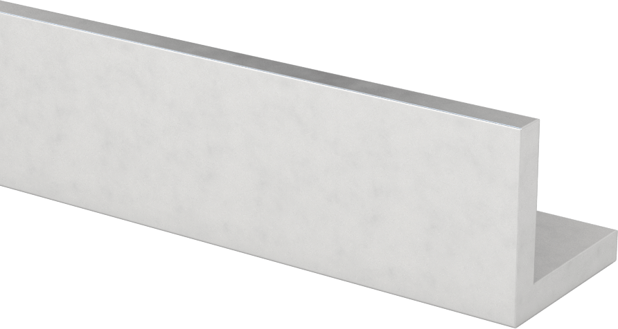 Eloksallı Mimari 6063 Alüminyum 90 Derece Açı, 3/16" Duvar Kalınlığı, 1-1/8“ Yükseklik x 1-1/8” Genişlik (Dış), 6' Uzunluk