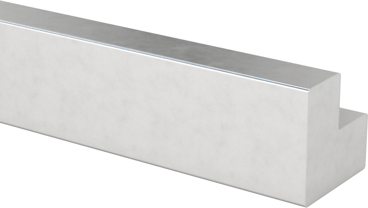 Eloksallı Mimari 6063 Alüminyum 90 Derece Açı, 1/4" Duvar Kalınlığı, 1/2“ Yüksek x 1/2” Dış Genişlik, 2 Ayak Uzunluk