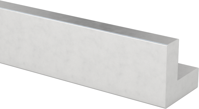 Eloksallı Mimari 6063 Alüminyum 90 Derece Açı, 1/4" Duvar Kalınlığı, 3/4“ Yükseklik x 3/4” Dış Genişlik, 6 Fit Uzunluk