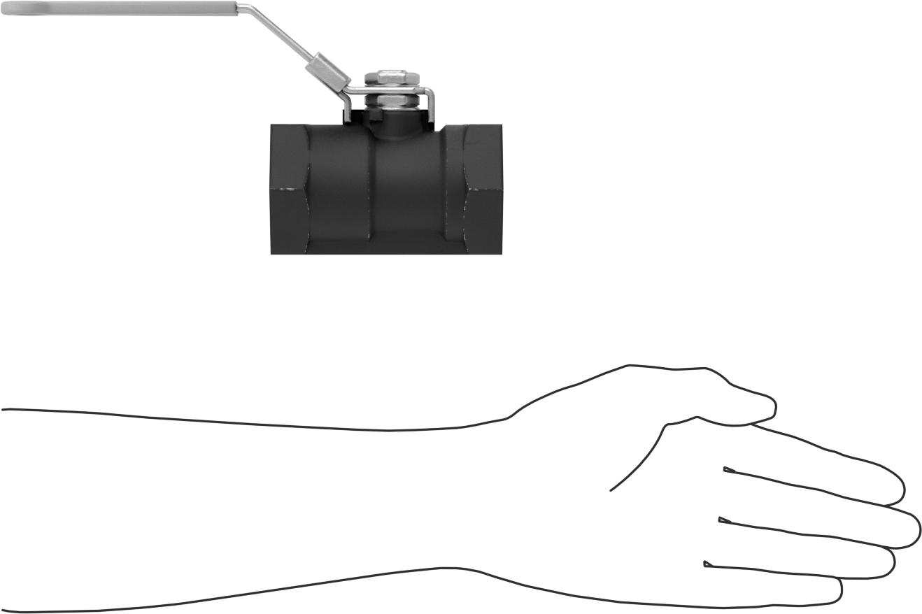 Yakıt için Çelik Gövde Açma/Kapama Vanası, Grafit Conta, 1 1/2 NPT Dişi, 1000 PSI @ 200°F