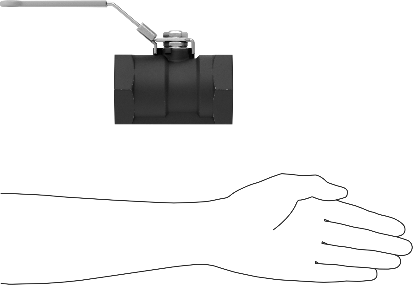 Yakıt için Çelik Gövde Açma/Kapama Vanası, Grafit Conta, 2 NPT Dişi, 1000 PSI @ 200°F Maksimum