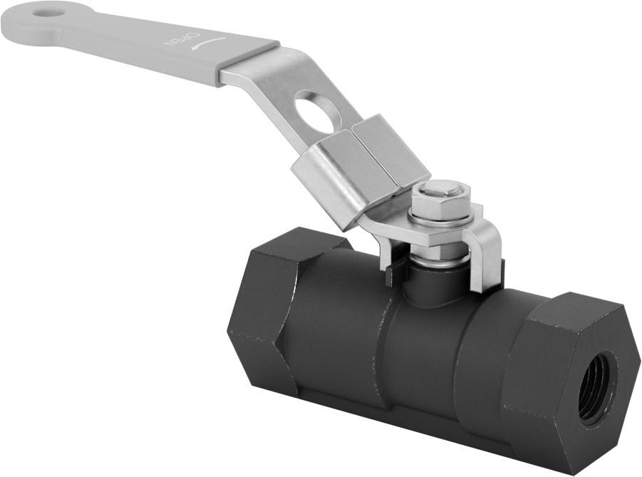 Yakıt için Çelik Gövde Açma/Kapama Vanası, Grafit Conta, 1/4 NPT Dişi, 1000 PSI @ 200°F