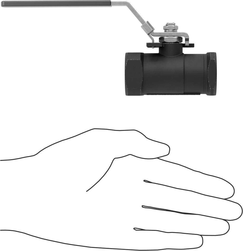 Yakıt için Çelik Gövde Açma/Kapama Vanası, Grafit Conta, 1/2 NPT Dişi, 2220 PSI @ 100°F