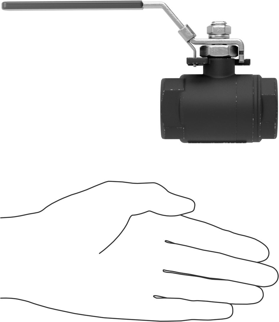 Yakıt için Çelik Gövde Açma/Kapama Vanası, Grafit Conta, 3/4 NPT Dişi, 2220 PSI @ 100°F