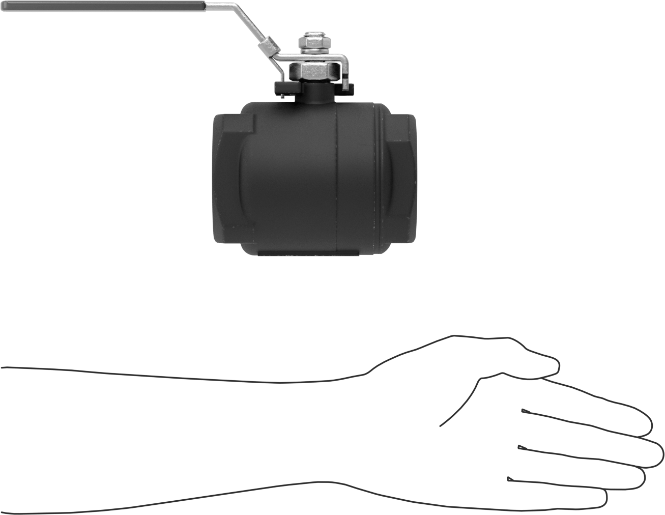 Yakıt için Çelik Gövde Açma/Kapama Vanası, Grafit Conta, 2 NPT Dişi, 2220 PSI @ 100°F Maksimum
