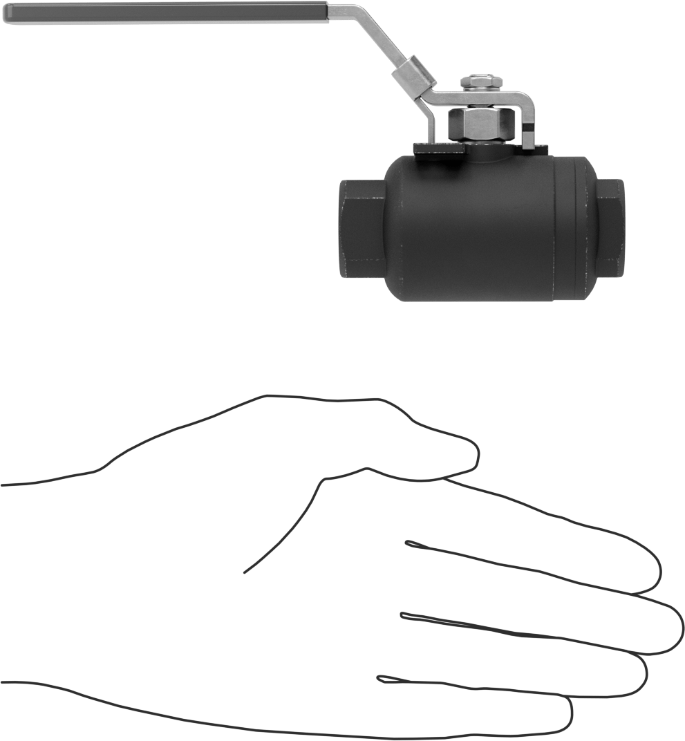 Yakıt için Çelik Gövde Açma/Kapama Vanası, Grafit Conta, 1/4 NPT Dişi, 3600 PSI @ 100°F