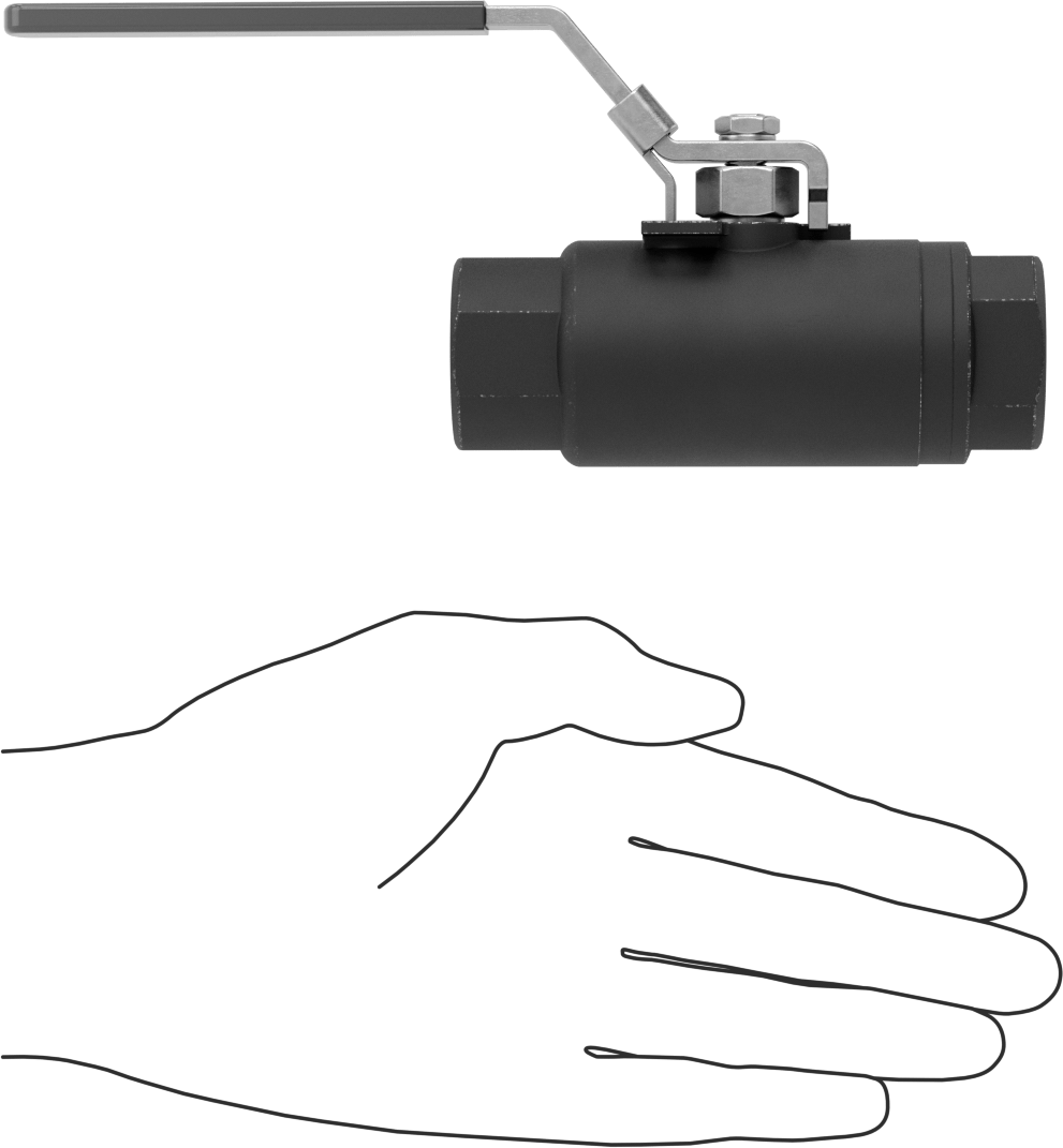 Yakıt için Çelik Gövde Açma/Kapama Vanası, Grafit Conta, 1/2 NPT Dişi, 3600 PSI @ 100°F