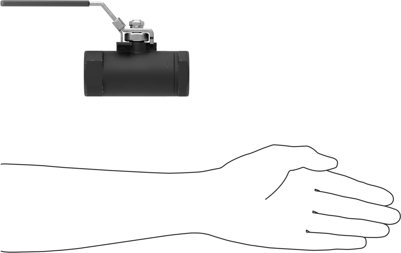 Yakıt için Çelik Gövde Açma/Kapama Vanası, Grafit Conta, 3/4 NPT Dişi, 3600 PSI @ 100°F