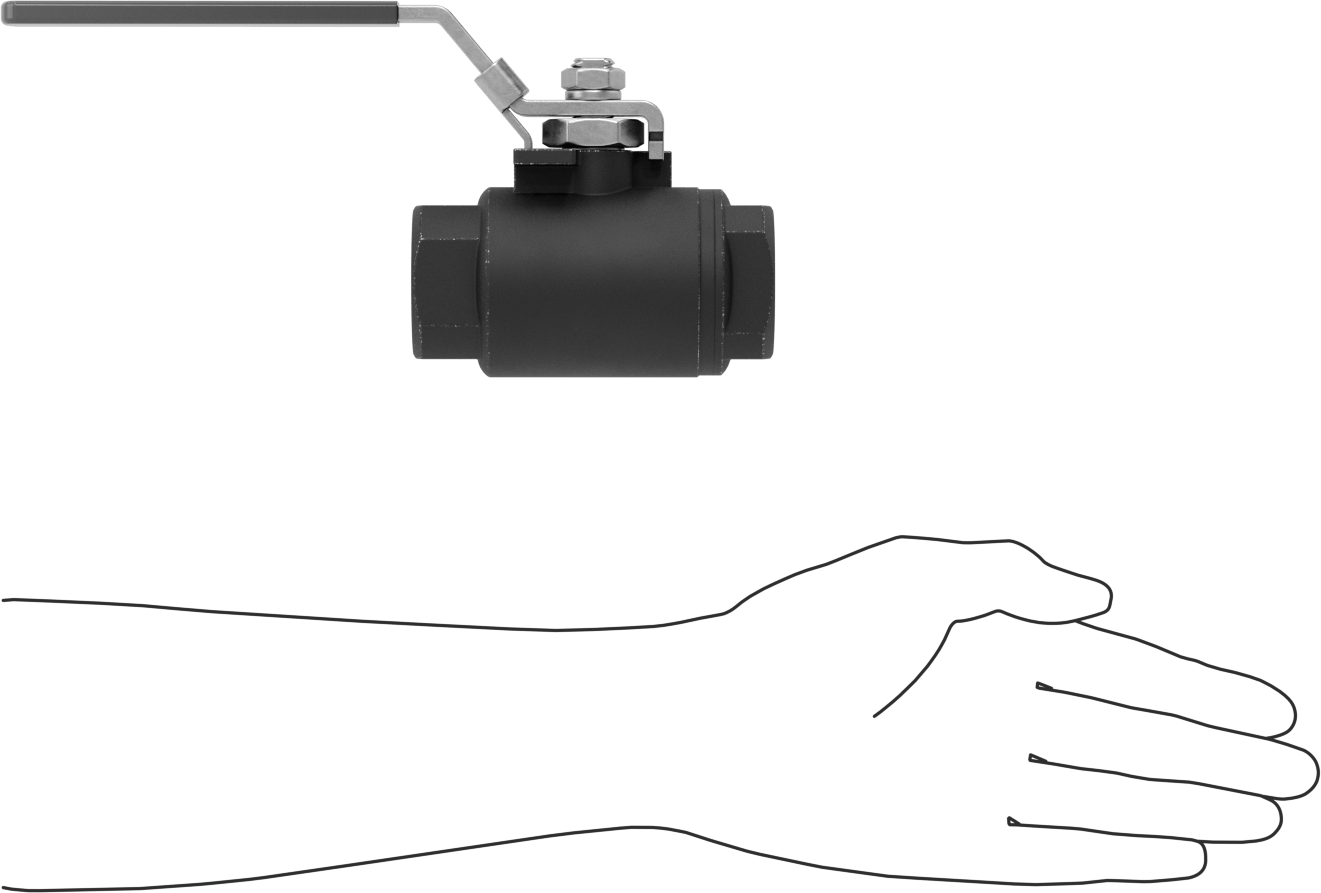 Yakıt için Çelik Gövde Açma/Kapama Vanası, Grafit Conta, 1 NPT Dişi, 3600 PSI @ 100°F Maksimum