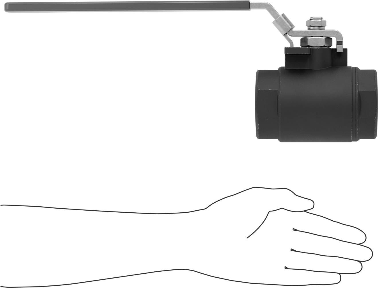 Yakıt için Çelik Gövde Açma/Kapama Vanası, Grafit Conta, 1 1/2 NPT Dişi, 3600 PSI @ 100°F