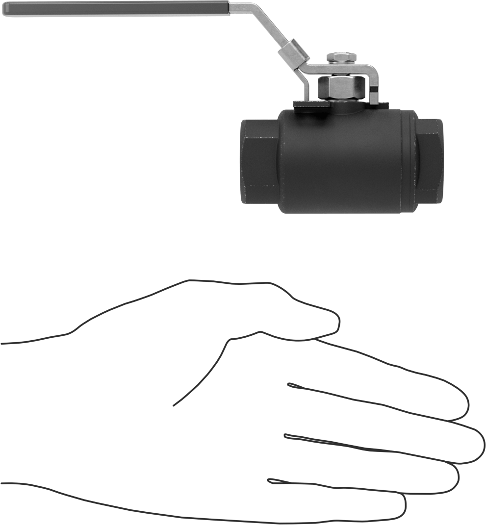 Yakıt için Çelik Gövde Açma/Kapama Vanası, Grafit Conta, 1/4 NPT Dişi, 6000 PSI @ 100°F